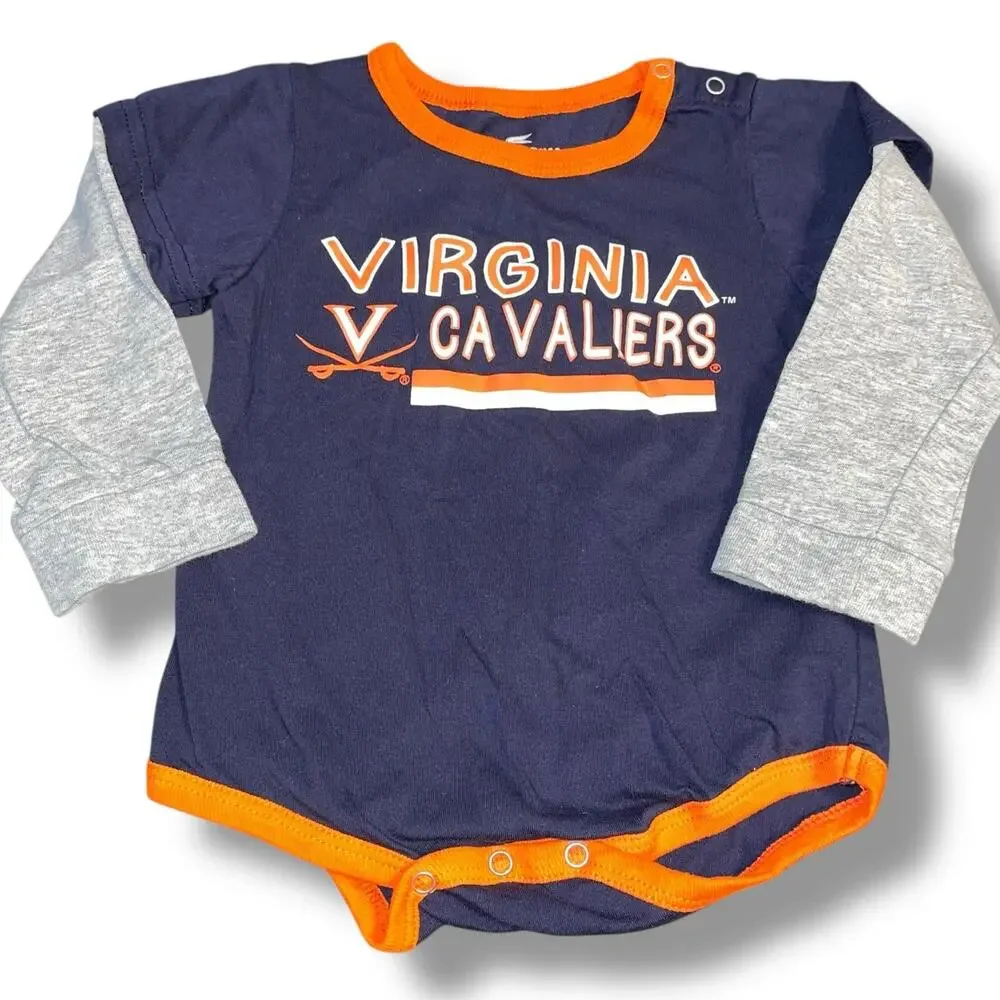 Virginia Cavaliers Baby Infant 6-12M Hoos 1 Piece Orange Bodysuit Shower Gift
